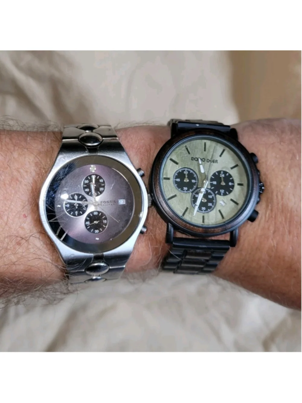 MENS WATCH LOT Fossil Arkitekt and Dodo Deer 40mm Quartz Chronograph